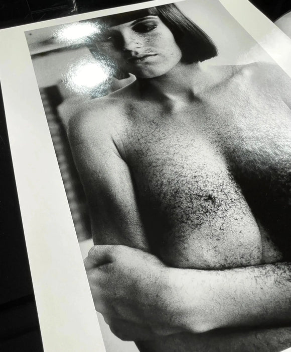 Helmut Newton Arielle After Haircut vintage silver gelatin print 16x20 Paris 1982 black-and-white nude portrait photograph