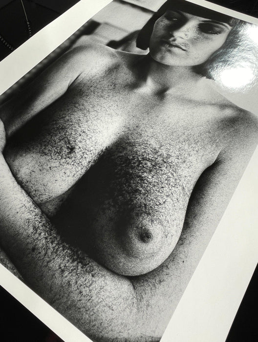 Helmut Newton Arielle After Haircut vintage silver gelatin print 16x20 Paris 1982 black-and-white nude portrait photo