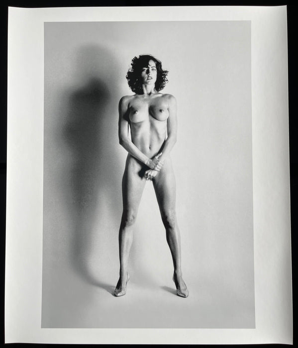 Helmut Newton Big Nude III vintage silver gelatin print, Henrietta, Paris 1982, 20x24 vintage black-and-white nude portrait