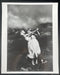 Alt Tag: Helmut Newton Cheryl Tiegs Rene Russo Hawaii 1974 vintage silver gelatin print, 20x24 photo of two women posing on rocky shoreline