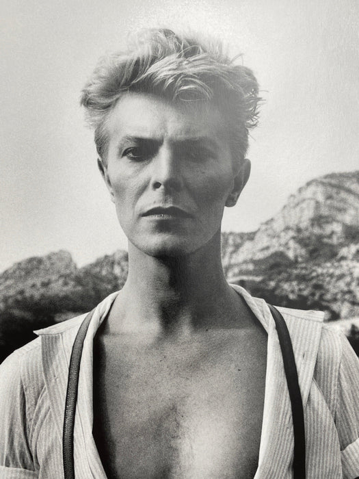 Alt Tag: Helmut Newton David Bowie Monaco 1983 silver gelatin print vintage 20x24 black and white portrait