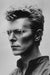 Helmut Newton David Bowie Monaco 1983 silver gelatin print vintage portrait of David Bowie wearing glasses, closely cropped black-and-white photo