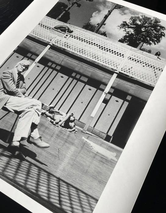 Helmut Newton David Hockney Piscine Royale Paris 1975 vintage silver gelatin print, David Hockney portrait poolside, Paris 1975