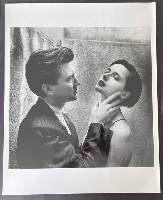 Alt Tag: Helmut Newton David Lynch Isabella Rossellini vintage silver gelatin print Vanity Fair Los Angeles 1988 20x24 portrait