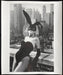 Helmut Newton Elsa Peretti II New York 1975 vintage silver gelatin print, Elsa Peretti in bunny mask on NYC rooftop, 20x24