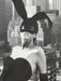 Alt Tag: Helmut Newton Elsa Peretti II New York 1975 vintage silver gelatin print, masked model in bunny ears overlooking NYC skyline