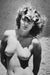 Helmut Newton Goddess with White Cap vintage silver gelatin print nude woman portrait in Paris 1980 high-contrast black and white