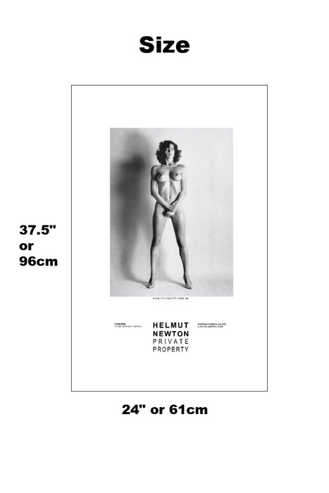 Helmut Newton "Big Nude III (Henrietta)", Paris, 1982 – Vintage Exhibition Poster