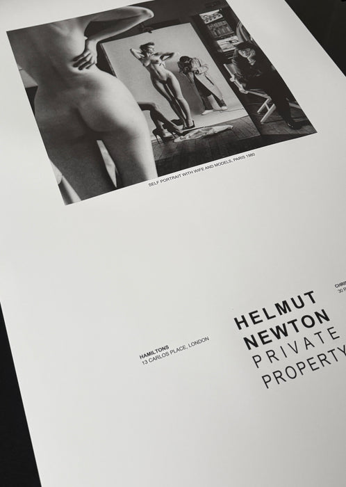 Helmut Newton "Big Nude III (Henrietta)", Paris, 1982 – Vintage Exhibition Poster