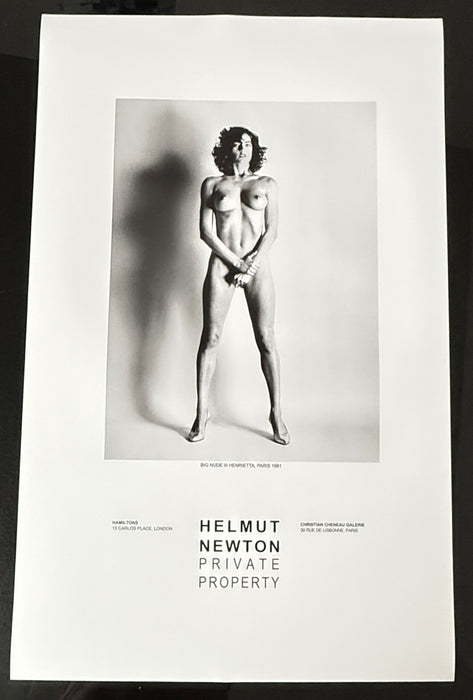 Helmut Newton "Big Nude III (Henrietta)", Paris, 1982 – Vintage Exhibition Poster