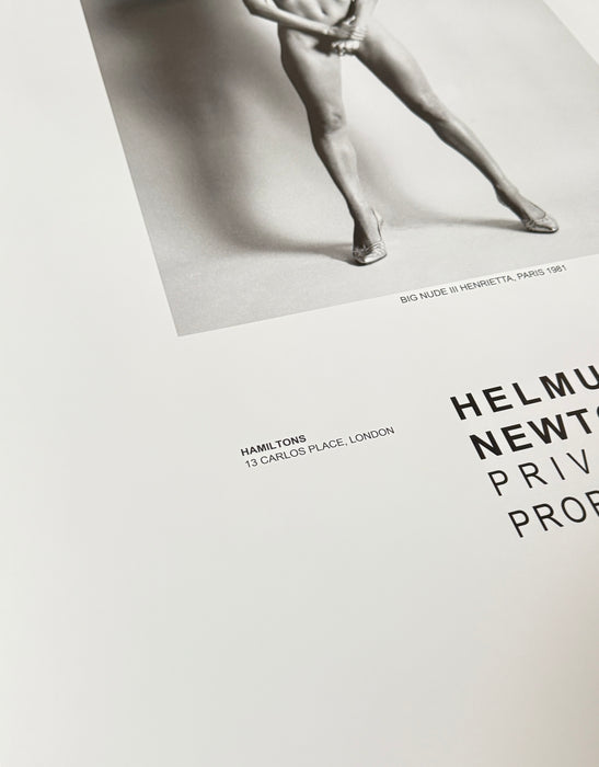 Helmut Newton "Big Nude III (Henrietta)", Paris, 1982 – Vintage Exhibition Poster