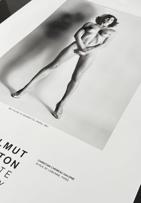 Helmut Newton "Big Nude III (Henrietta)", Paris, 1982 – Vintage Exhibition Poster