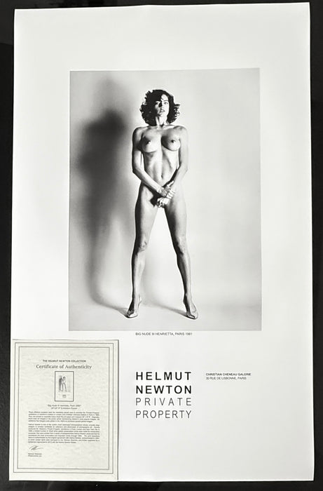Helmut Newton "Big Nude III (Henrietta)", Paris, 1982 – Vintage Exhibition Poster