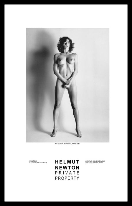 Helmut Newton "Big Nude III (Henrietta)", Paris, 1982 – Vintage Exhibition Poster