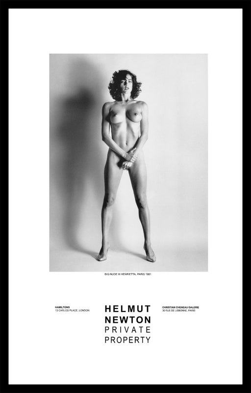 Helmut Newton "Big Nude III (Henrietta)", Paris, 1982 – Vintage Exhibition Poster