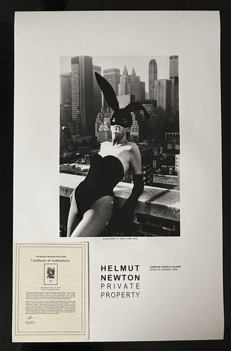 Helmut Newton "Elsa Peretti II", New York, 1975 – Vintage Exhibition Poster