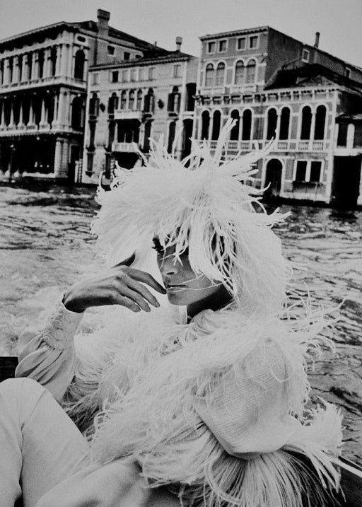 Helmut Newton "Model In Venice, Italy 1966"