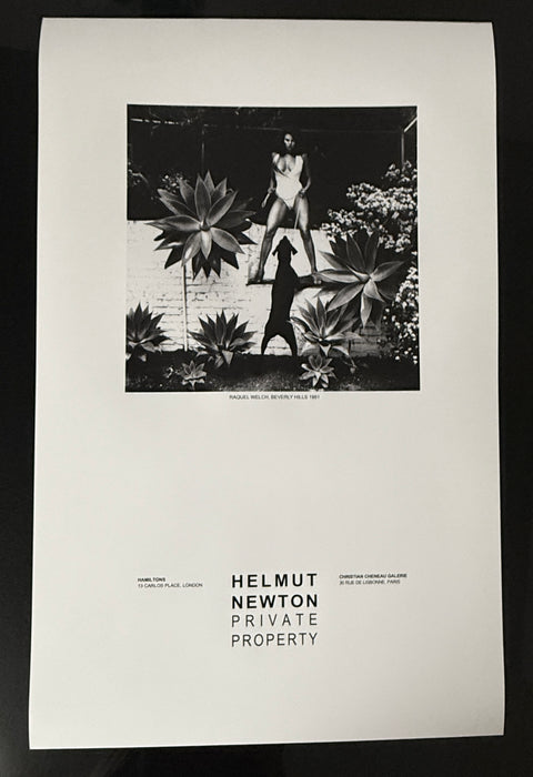 Helmut Newton "Raquel Welch, Beverly Hills 1981" Vintage Exhibition Poster