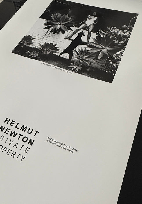 Helmut Newton "Raquel Welch, Beverly Hills 1981" Vintage Exhibition Poster