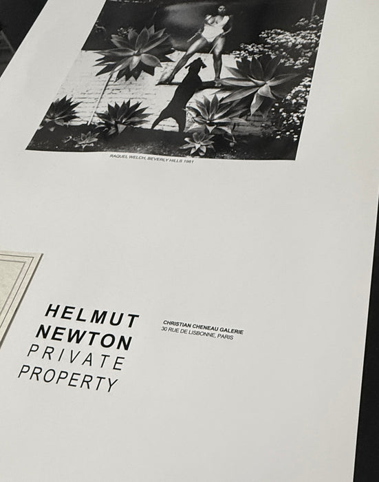 Helmut Newton "Raquel Welch, Beverly Hills 1981" Vintage Exhibition Poster