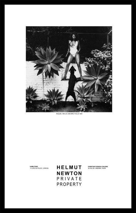 Helmut Newton "Raquel Welch, Beverly Hills 1981" Vintage Exhibition Poster