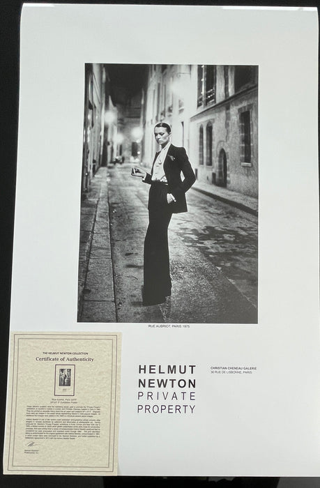 Helmut Newton "Rue Aubriot", Paris, 1975 – Vintage Exhibition Poster