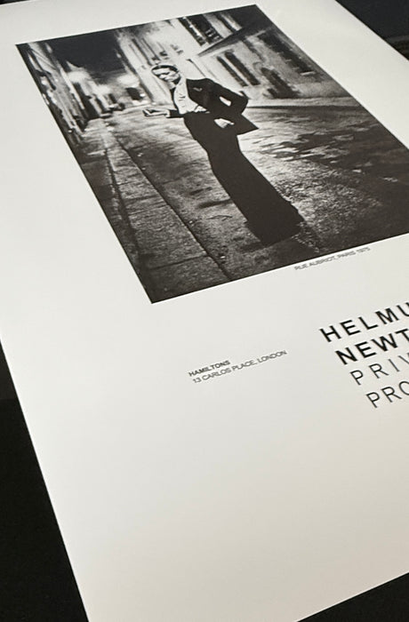 Helmut Newton "Rue Aubriot", Paris, 1975 – Vintage Exhibition Poster