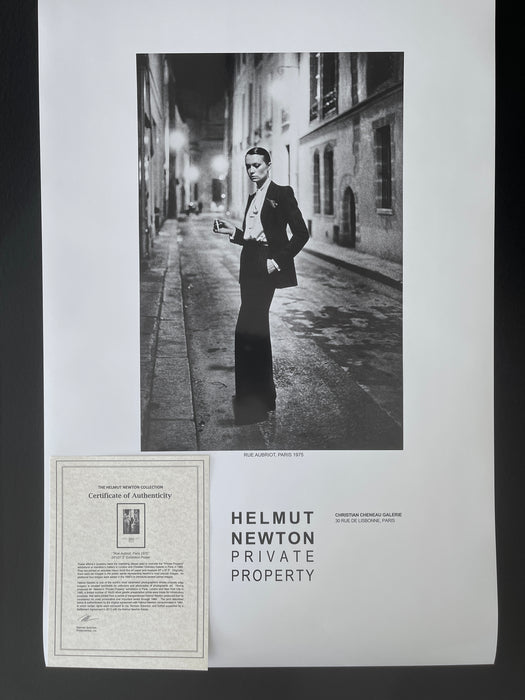 Helmut Newton "Rue Aubriot", Paris, 1975 – Vintage Exhibition Poster