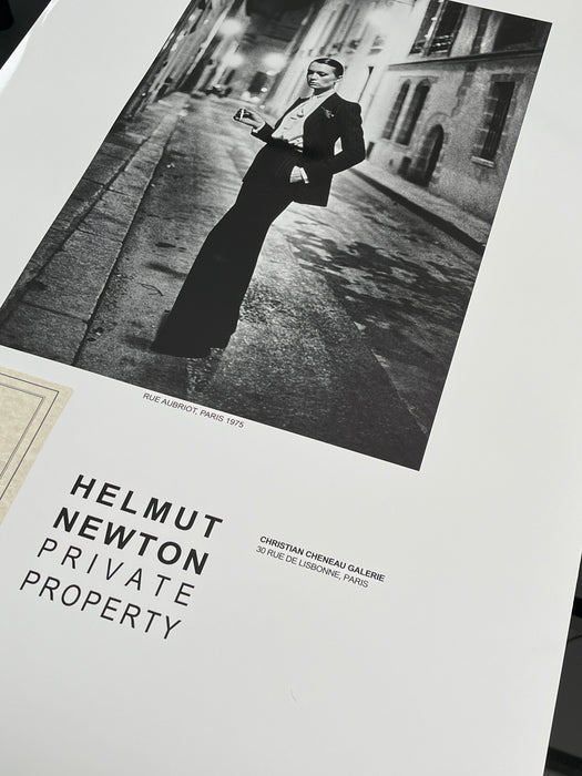 Helmut Newton "Rue Aubriot", Paris, 1975 – Vintage Exhibition Poster