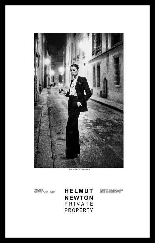 Helmut Newton "Rue Aubriot", Paris, 1975 – Vintage Exhibition Poster