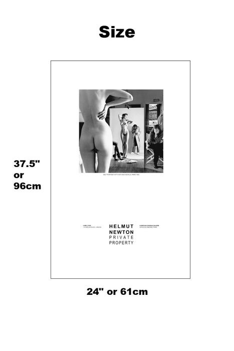 Helmut Newton "Self Portrait with Nude Model", Paris, 1981 – Vintage Exhibition Poster