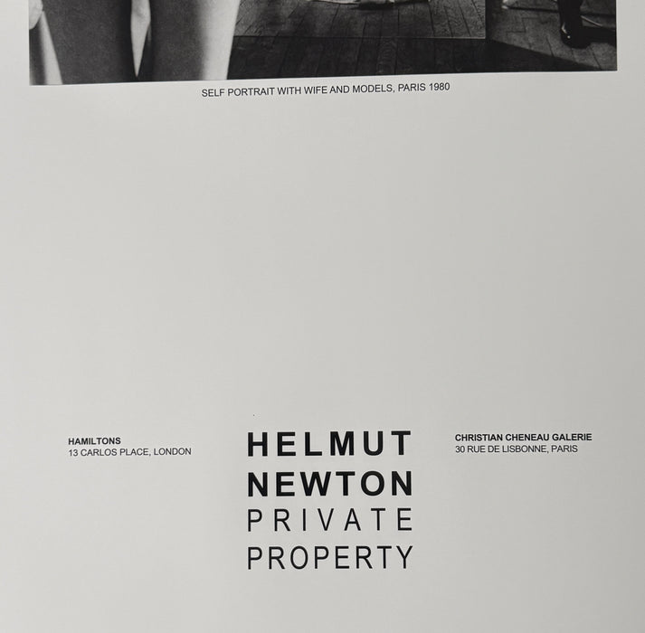 Helmut Newton "Sie Kommen Dressed", Paris, 1982 – Vintage Exhibition Poster