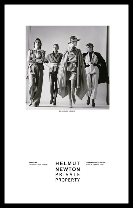 Helmut Newton "Sie Kommen Dressed", Paris, 1982 – Vintage Exhibition Poster