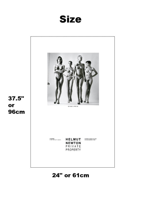 Helmut Newton "Sie Kommen Nude", Paris, 1982 – Vintage Exhibition Poster