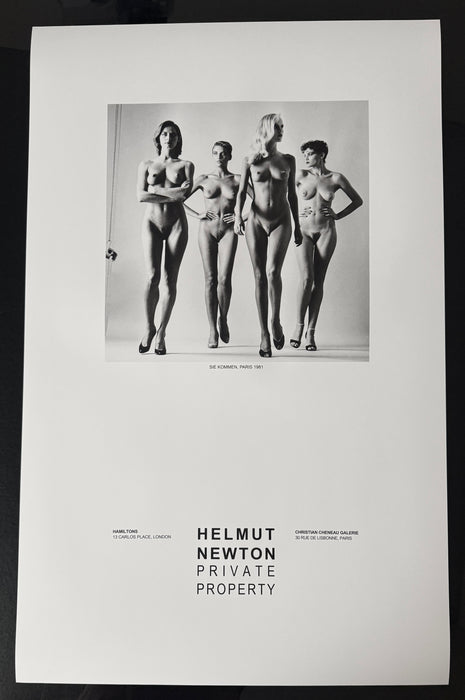 Helmut Newton "Sie Kommen Nude", Paris, 1982 – Vintage Exhibition Poster