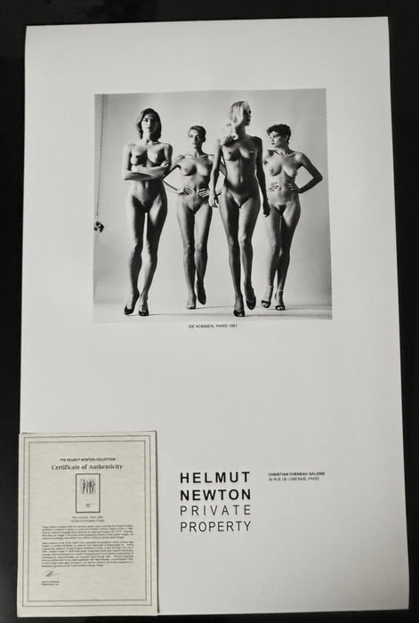 Helmut Newton "Sie Kommen Nude", Paris, 1982 – Vintage Exhibition Poster