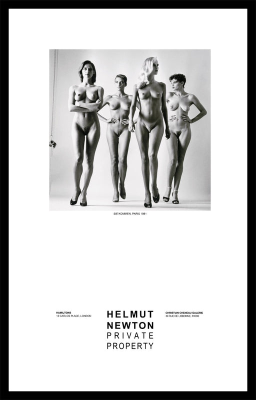 Helmut Newton "Sie Kommen Nude", Paris, 1982 – Vintage Exhibition Poster