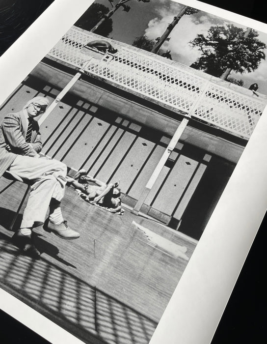 "David Hockney, Piscine Royale, Paris 1975" 20x24 Vintage Silver Gelatin Print by Helmut Newton