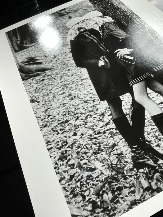 "Gemelas (Twins) YSL for French Vogue, Paris 1982"  20x24 Vintage Silver Gelatin Print by Helmut Newton