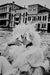 Helmut Newton Model in Venice 1966 vintage silver gelatin print couture model on Grand Canal in Venice with palazzo backdrop
