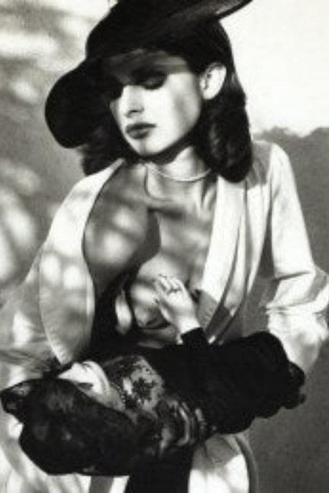 Alt Tag: Natassja Kinski Los Angeles 1983 Helmut Newton vintage silver gelatin print, black-and-white portrait of Kinski in wide-brim hat