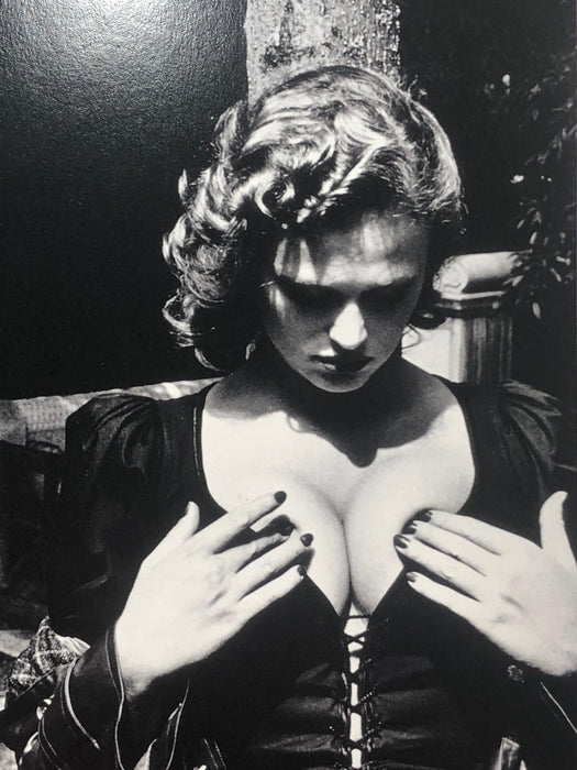 Alt Tag: Helmut Newton Pere Lachaise Tomb of Talma Paris 1977 vintage silver gelatin print black-and-white fashion portrait