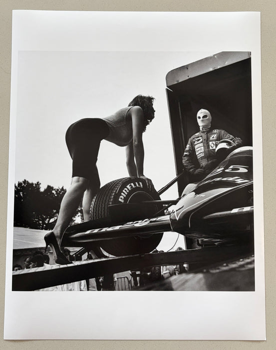 "Pirelli's Calendar Niki Lauda, May 1985" 16x20 Vintage Silver Gelatin Print by Helmut Newton