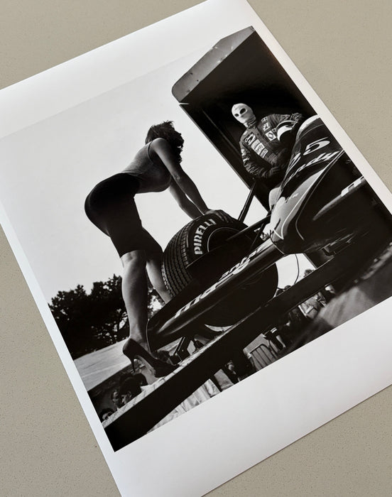 "Pirelli's Calendar Niki Lauda, May 1985" 16x20 Vintage Silver Gelatin Print by Helmut Newton