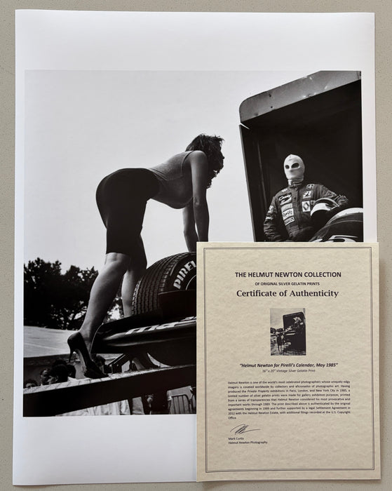 "Pirelli's Calendar Niki Lauda, May 1985" 16x20 Vintage Silver Gelatin Print by Helmut Newton
