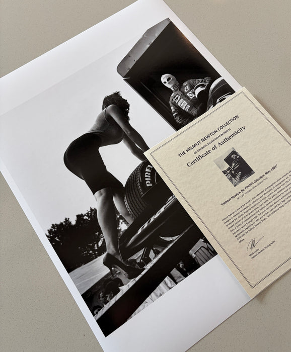 "Pirelli's Calendar Niki Lauda, May 1985" 16x20 Vintage Silver Gelatin Print by Helmut Newton