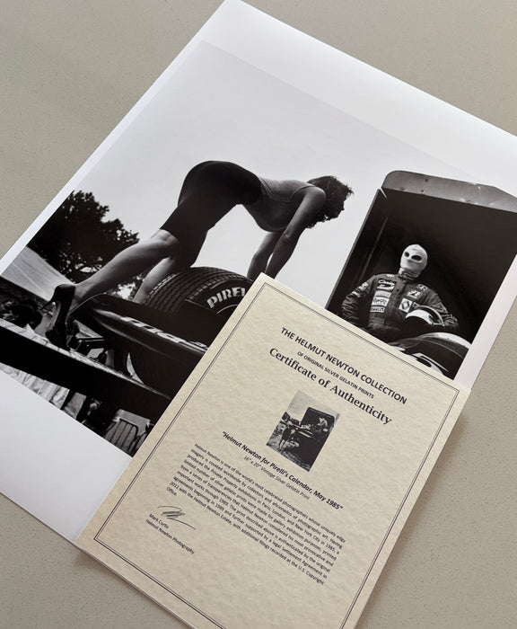 "Pirelli's Calendar Niki Lauda, May 1985" 16x20 Vintage Silver Gelatin Print by Helmut Newton