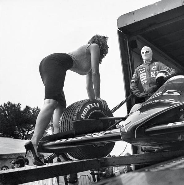 "Pirelli's Calendar Niki Lauda, May 1985" 20x24 Vintage Silver Gelatin Print by Helmut Newton