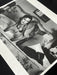 Helmut Newton Saddle I Paris 1976 vintage silver gelatin print 20x24 black and white photo of nude model posed with saddle on bed