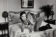 Helmut Newton Saddle I Paris 1976 vintage silver gelatin print 20x24, iconic black-and-white nude portrait on bed with saddle